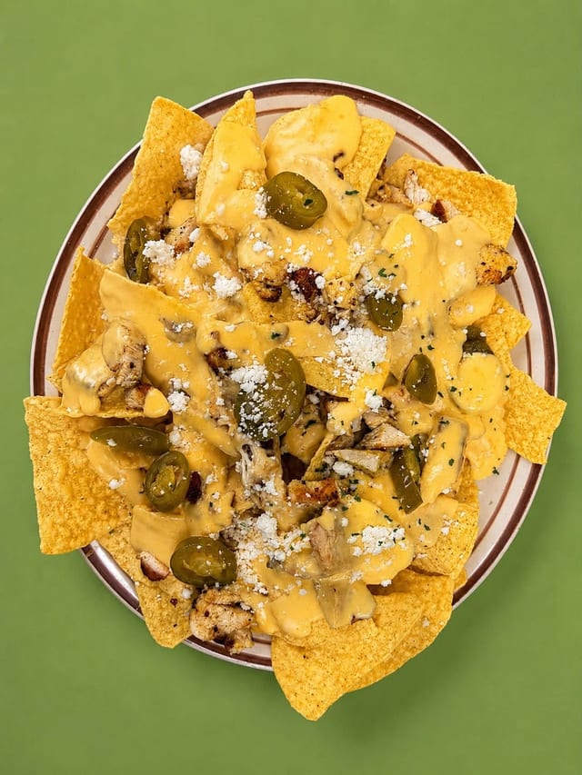 Loaded Chicken Nachos.